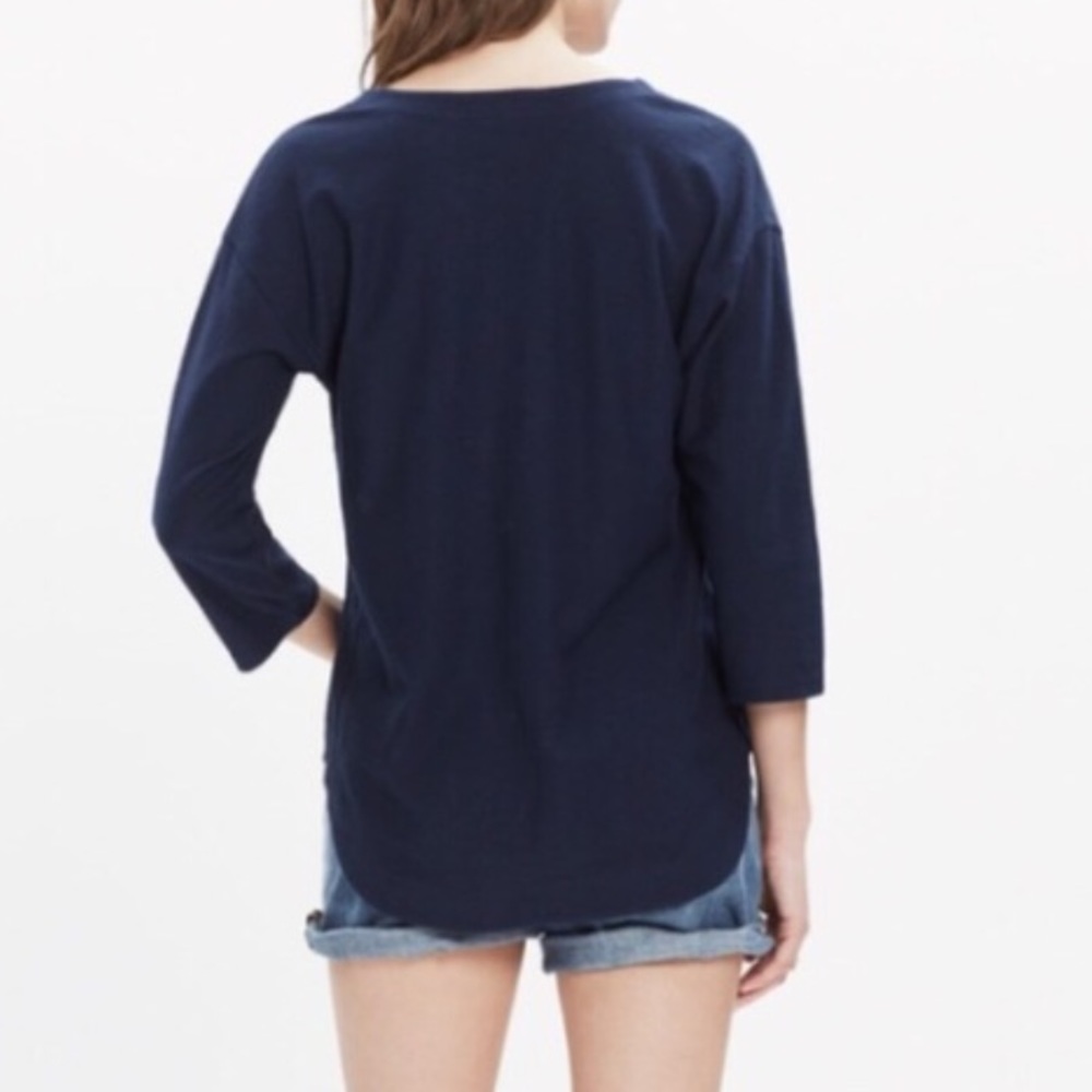 MADEWELL~Libra Lace Up Tee~M - Picture 3 of 8